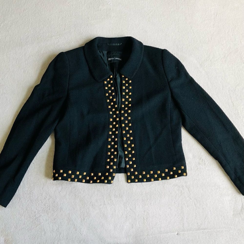 Rena Lange Gold Tone Detail Jacket
